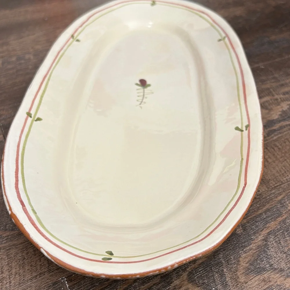 Vietri, Italy! Fiori Di Bosco  Tray Oval Serving Dish 16